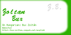zoltan bux business card